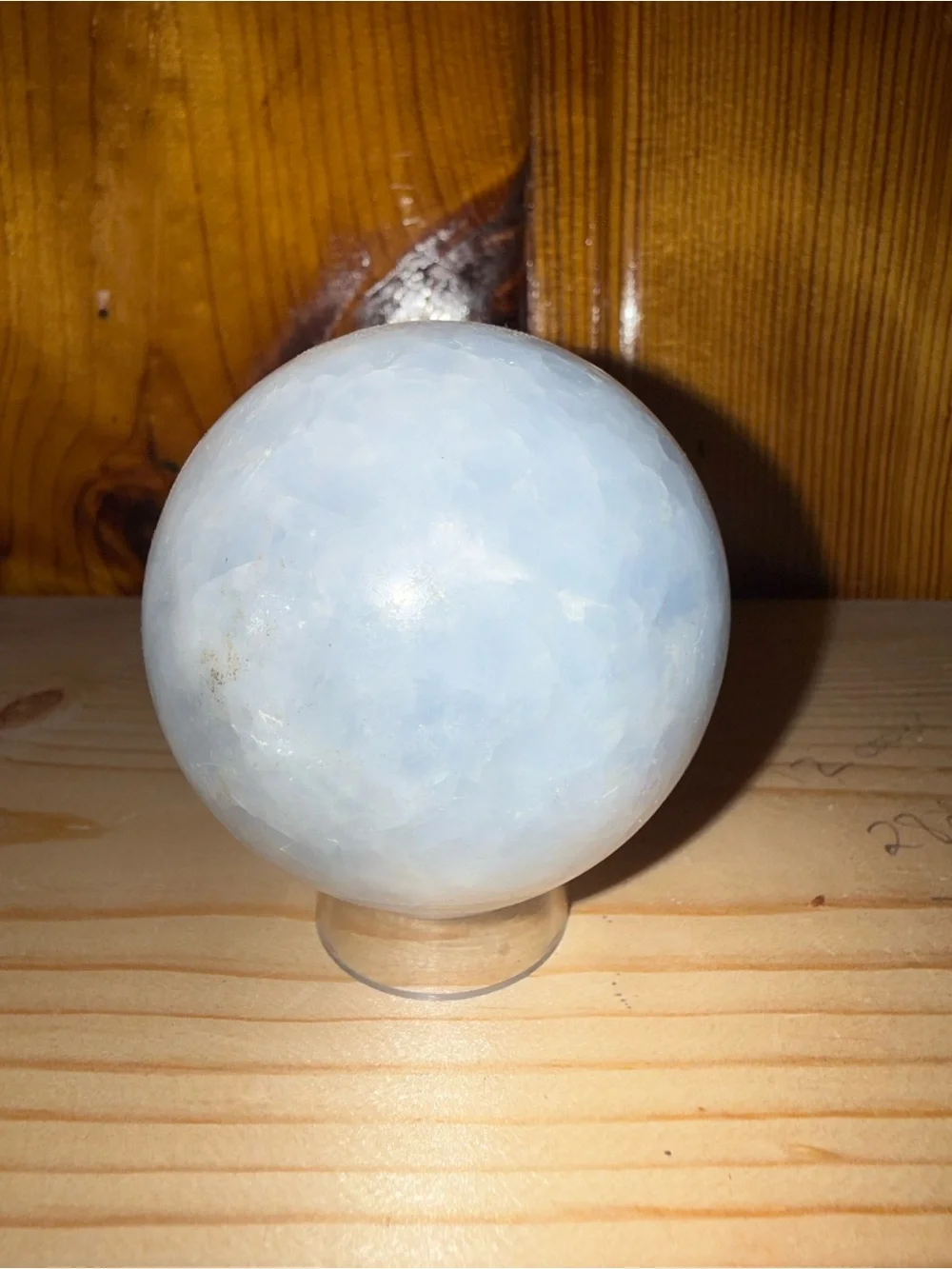 Blue Calcite Sphere Crystal - Picture 2 of 5